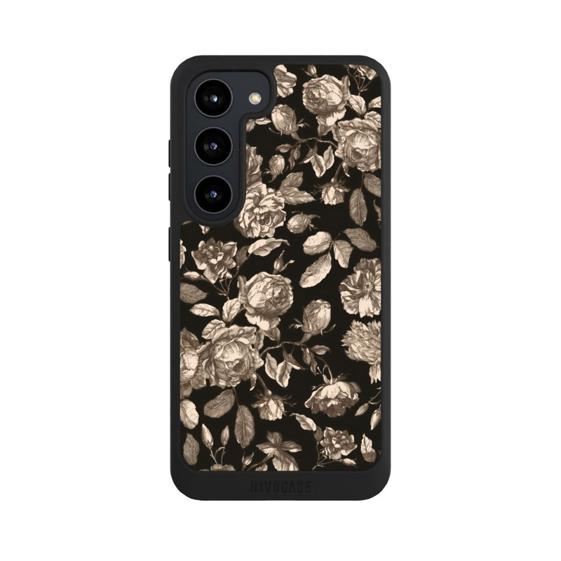 Galaxy S23 NIVOpure Leinwand dunkle Blumen