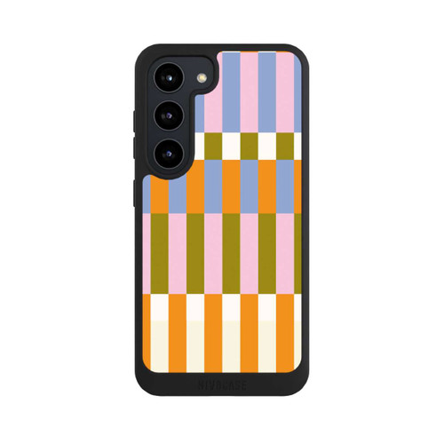 Samsung Galaxy S23 NIVOpure Thème à Carreaux Colorés et Audacieux