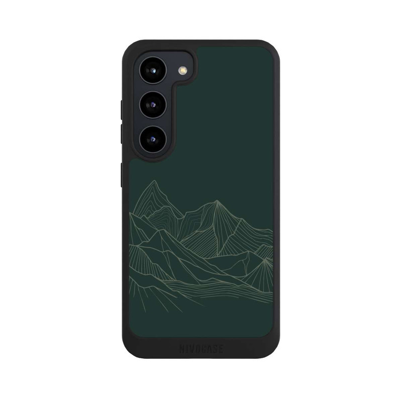 Galaxy S23 NIVOpure Mountain Line Art Green