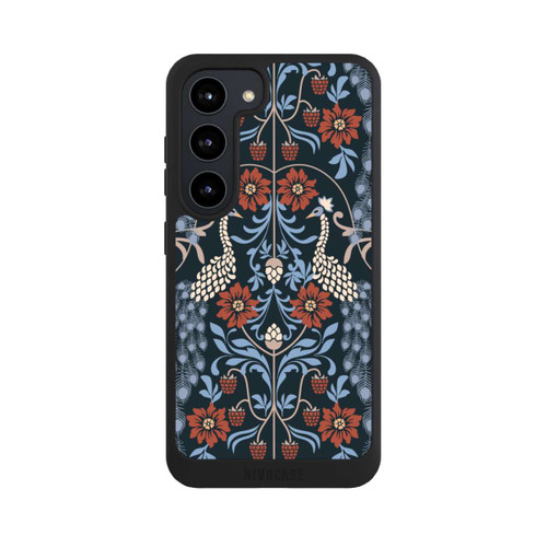 Samsung Galaxy S23 NIVOpure Vintage Peacock Garden Arts and Crafts Floral Dark