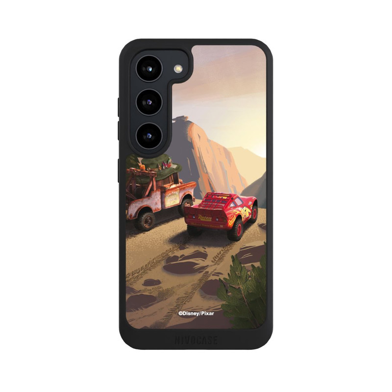Galaxy S23 NIVOpure Disney Pixar Cars Sonnenuntergang Lightning McQueen und Hook