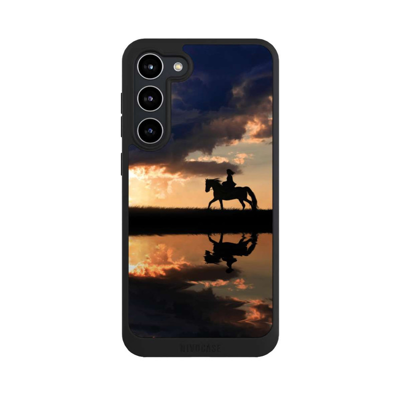 Galaxy S23 + NIVOpure Randonnée à Cheval au Crépuscule