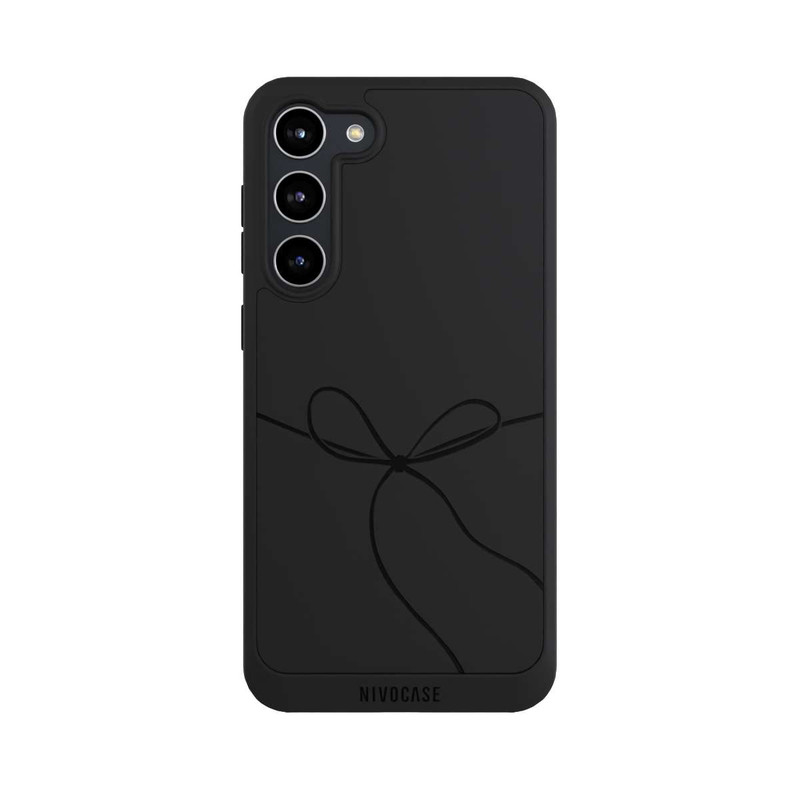 Galaxy S23 + NIVOpure Schleifchen Schwarz ohne Hintergrund