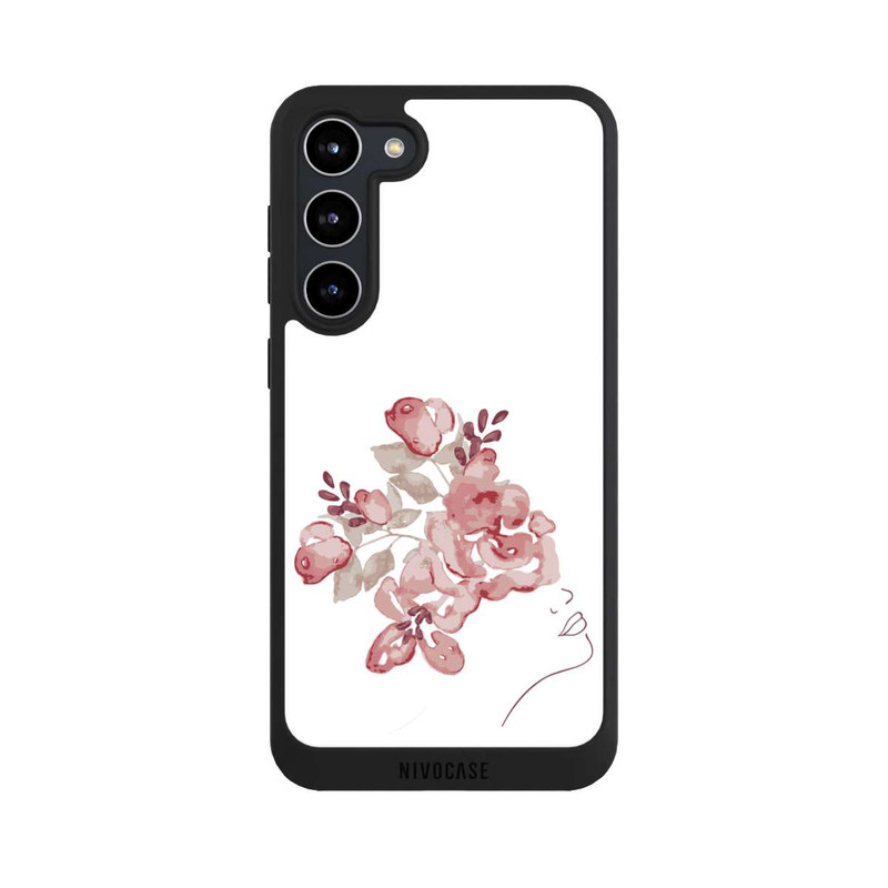 Galaxy S23 + NIVOpure Line Art Woman face flowers