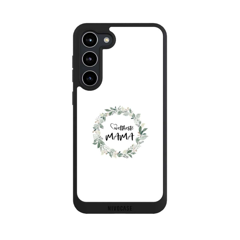 Galaxy S23 + NIVOpure Weltbeste Mama Blumenkranz