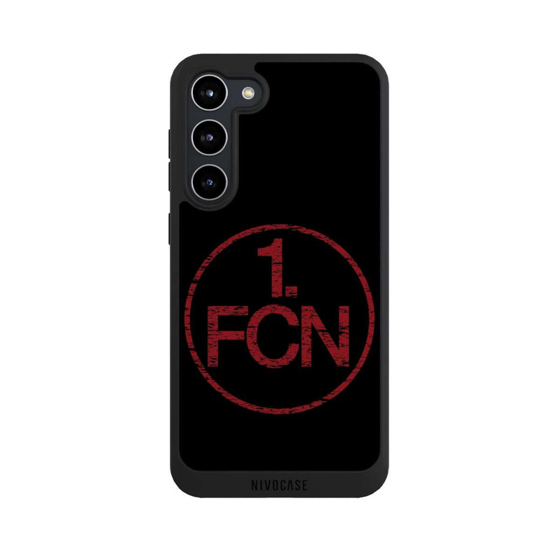 Galaxy S23 + NIVOpure FCN Logo Rot Hintergrund Schwarz