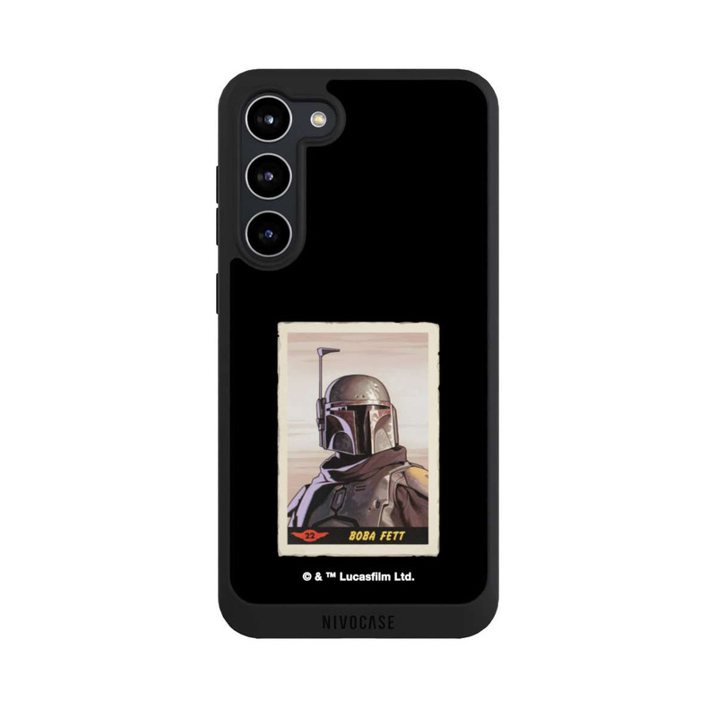 Galaxy S23 + NIVOpure Boba Fett Badges Black Background