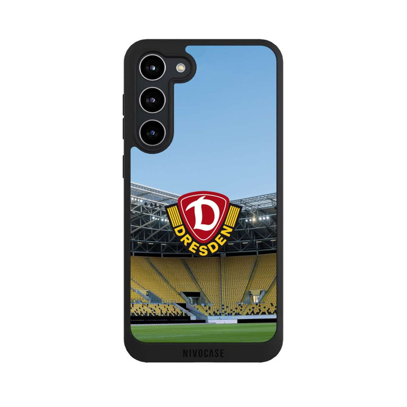Galaxy S23 + NIVOpure Dynamo Dresden Stadion Logo