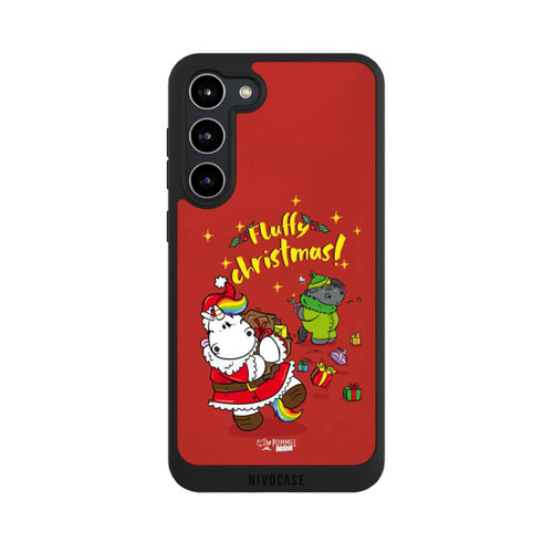 Samsung Galaxy S23+ NIVOpure Pummeleinhorn Fluffy Christmas Red
