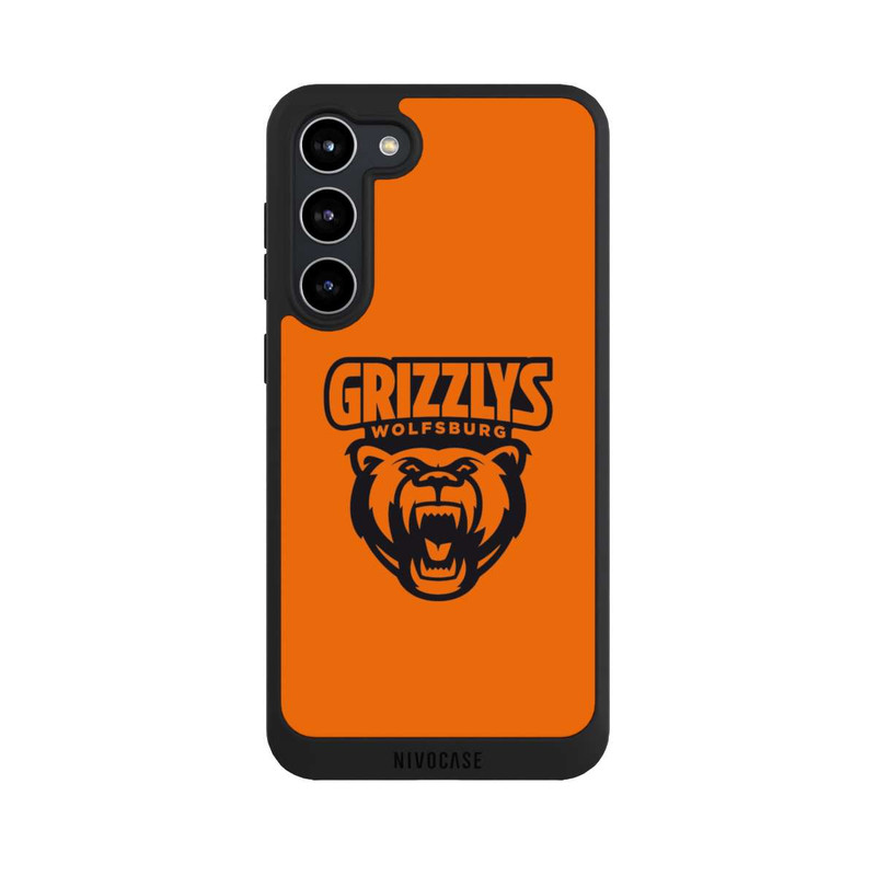 Galaxy S23 + NIVOpure Logo Schwarz und Orange