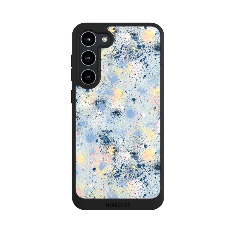 Galaxy S23 + NIVOpure Tintentropfen Staub Textur Blau