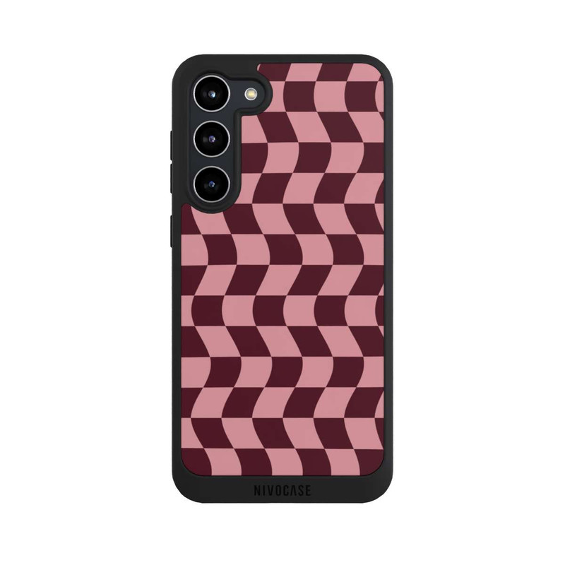 Galaxy S23 + NIVOpure Schachbrett Rot-Rosa