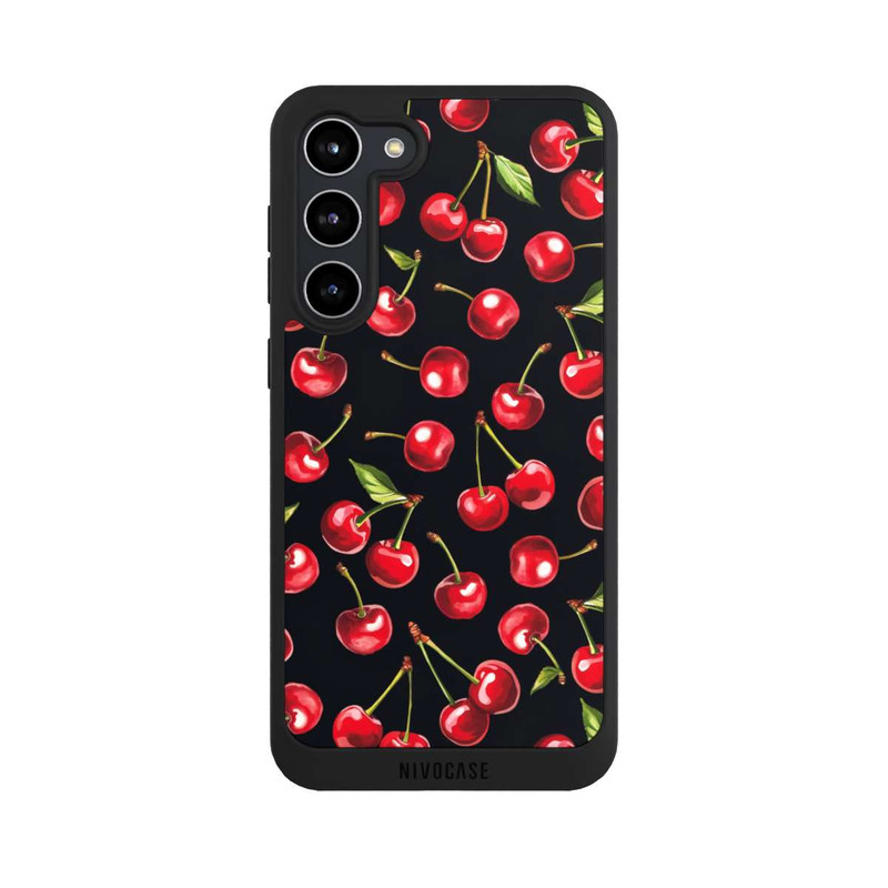 Galaxy S23 + NIVOpure Motif de baies noir avec IA