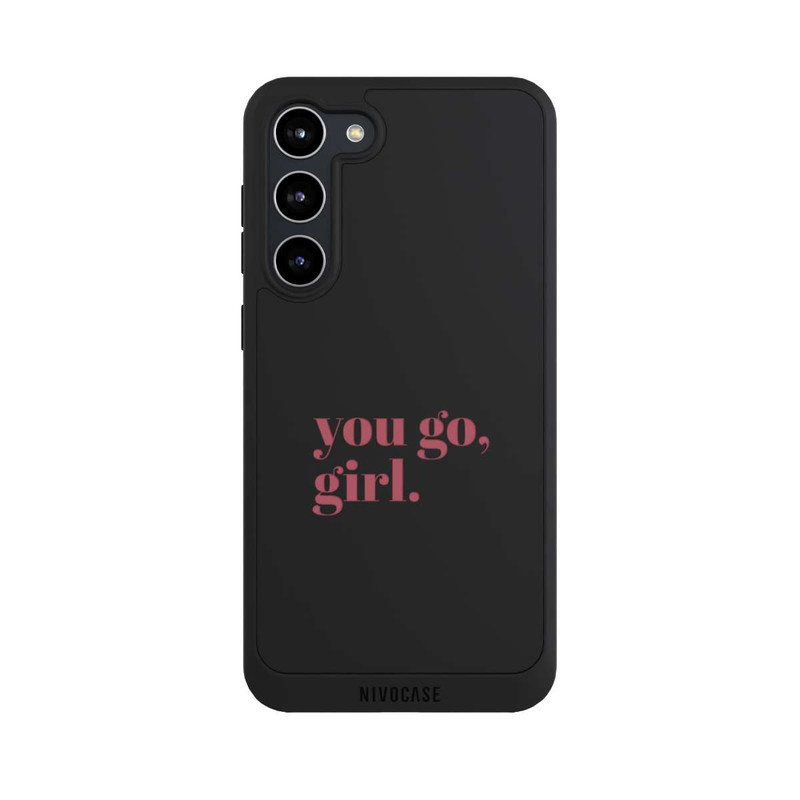 Galaxy S23 + NIVOpure You Go Girl Rosa Transparent