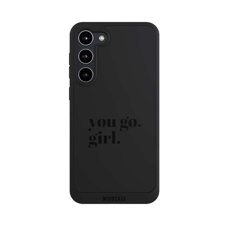 Galaxy S23 + NIVOpure You Go Girl Schwarz Transparent
