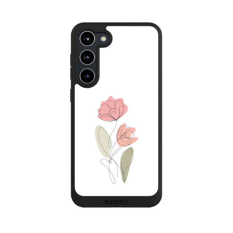 Galaxy S23 + NIVOpure Blume Line Art Rot