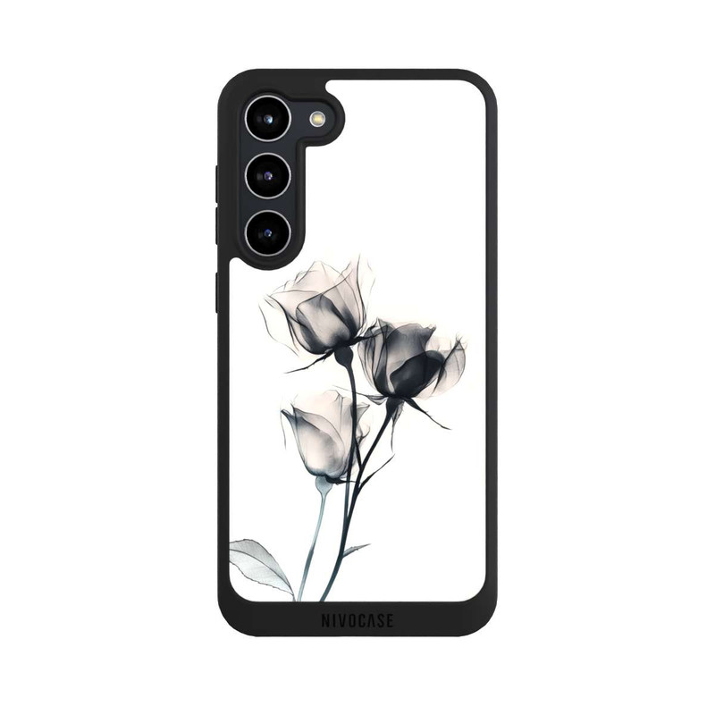 Galaxy S23 + NIVOpure Schwarze Blume