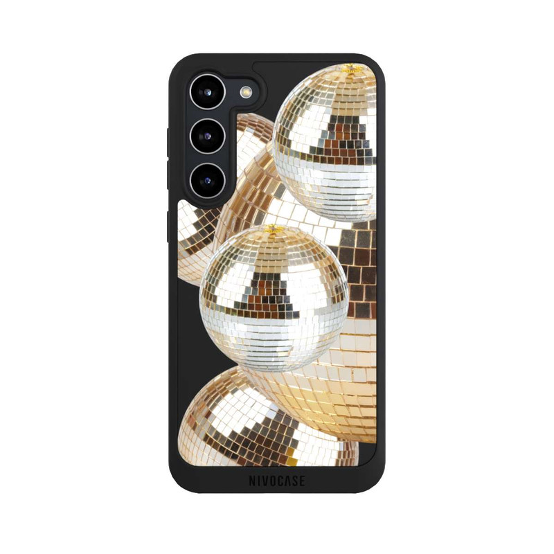 Galaxy S23 + NIVOpure Discokugel Gold Transparent mit KI