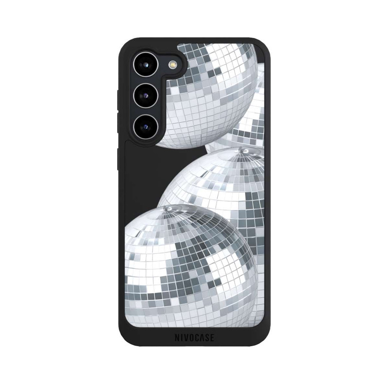 Galaxy S23 + NIVOpure Disco Ball Party Silver Transparent with AI