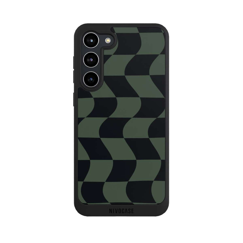 Galaxy S23 + NIVOpure Checked Pattern Green Black