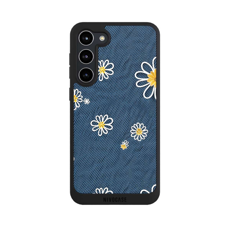 Galaxy S23 + NIVOpure Jeans Flowers Pattern with AI