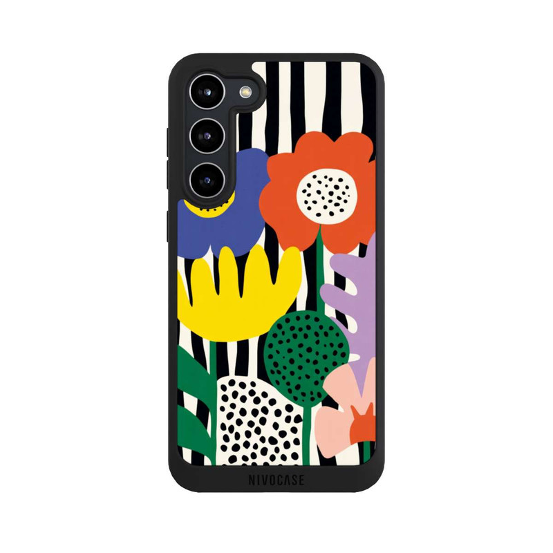 Galaxy S23 + NIVOpure Flowers Striped Background
