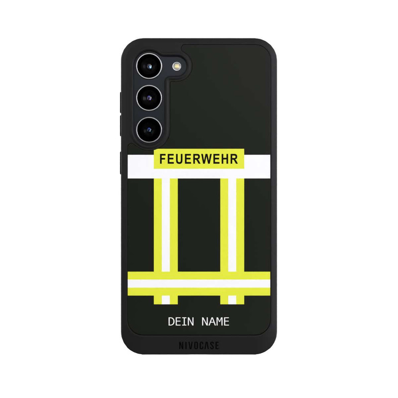 Galaxy S23 + NIVOpure Feuerwehr Uniform Schwarz Personalisierbar