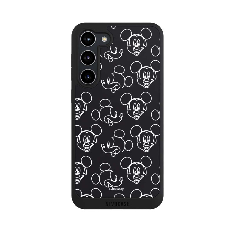 Galaxy S23 + NIVOpure Disney Mickey Faces Black Line Art Pattern