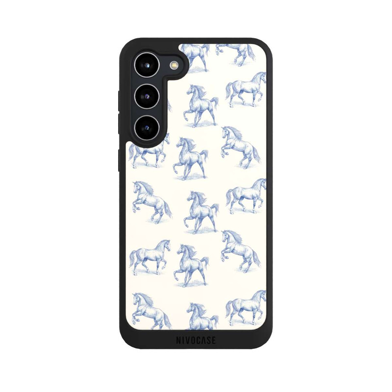 Galaxy S23 + NIVOpure Horses Pattern Toile de Jouy mit KI