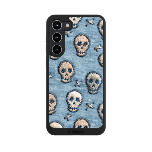 Samsung Galaxy S23+ NIVOpure Skulls on Jeans Pattern