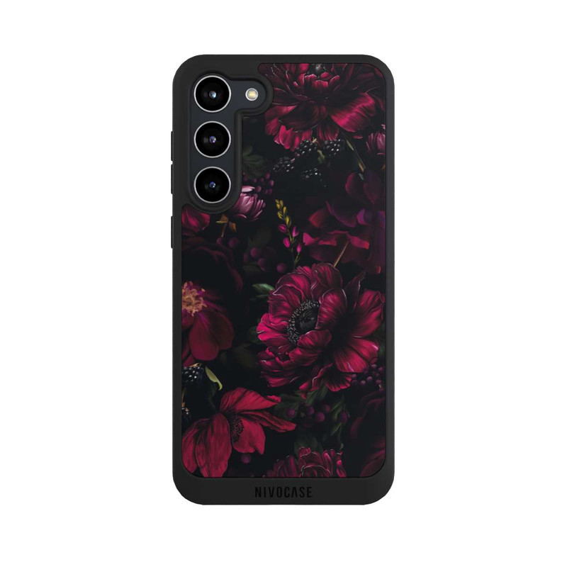 Galaxy S23 + NIVOpure Dunkle Rote Blumen Liebe