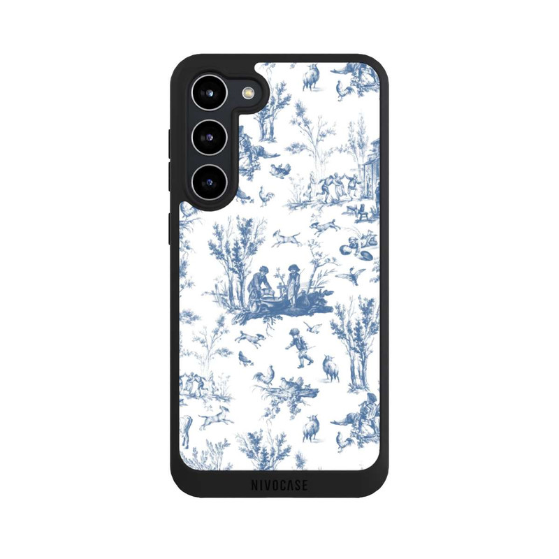 Galaxy S23 + NIVOpure Blaue Landschaft Vintage Keramik Pattern