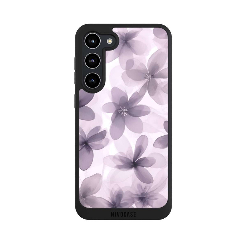 Galaxy S23 + NIVOpure Fliederfarbenes Blumenmuster mit KI