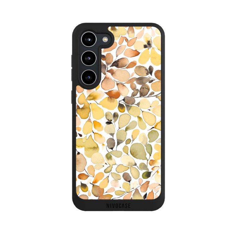 Galaxy S23 + NIVOpure Eukalyptus Aquarellblätter Braun Herbst