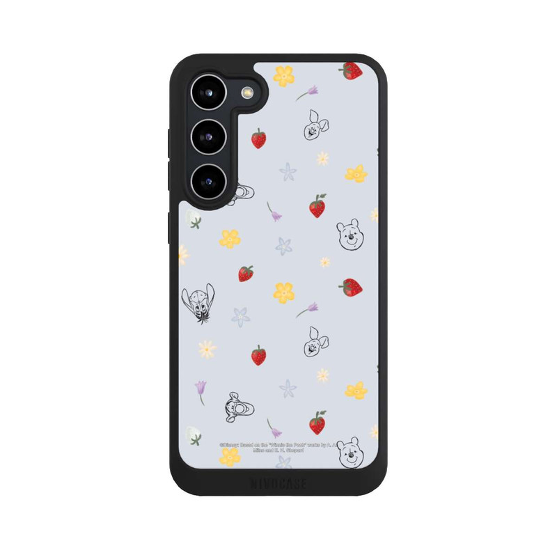 Galaxy S23 + NIVOpure Winnie Puuh und Freunde Erdbeer Muster Blau