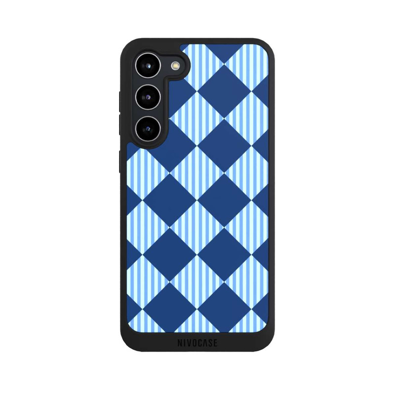 Galaxy S23 + NIVOpure Rauten Muster Blau