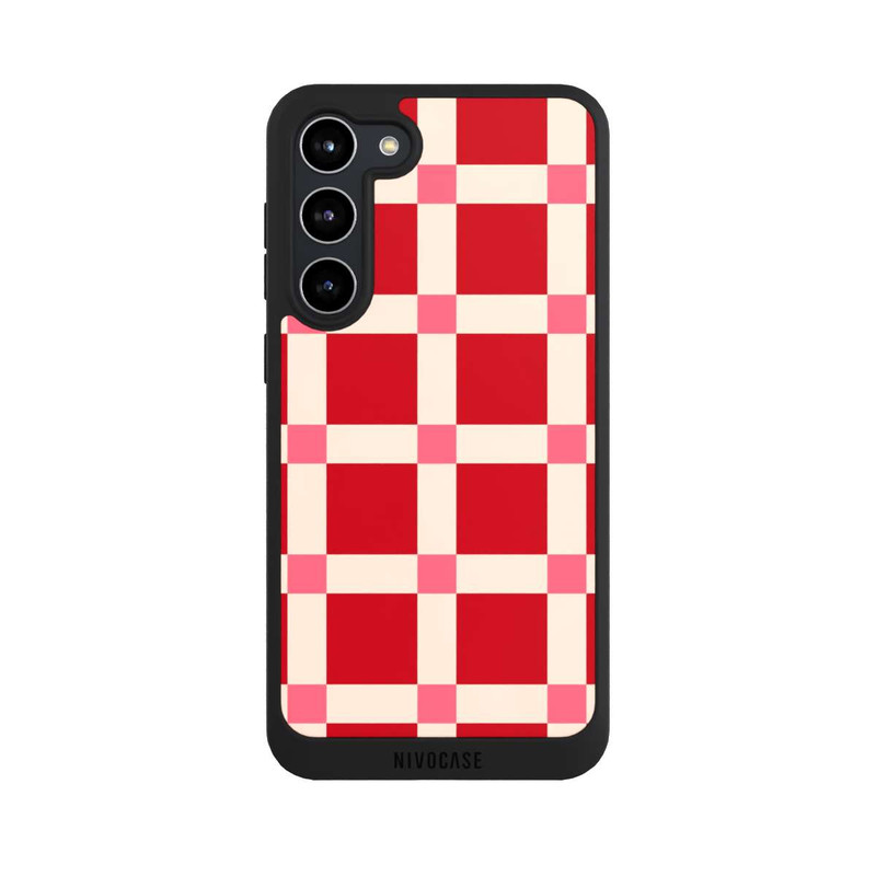 Galaxy S23 + NIVOpure Kariert Muster Rot
