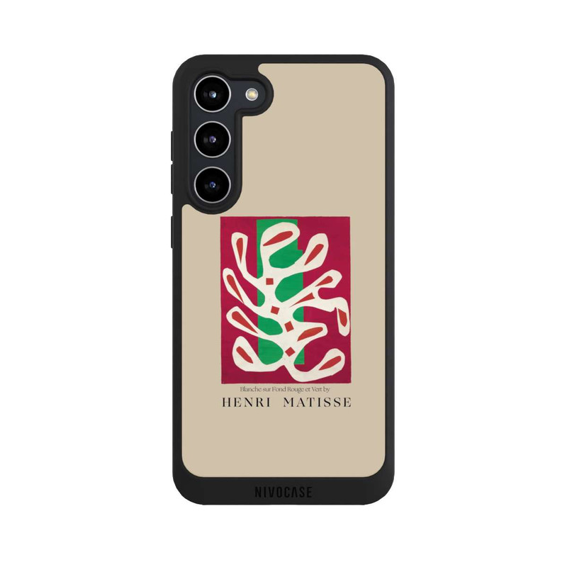 Galaxy S23 + NIVOpure Blanche sur Fond Rouge et Vert by Henri Matisse