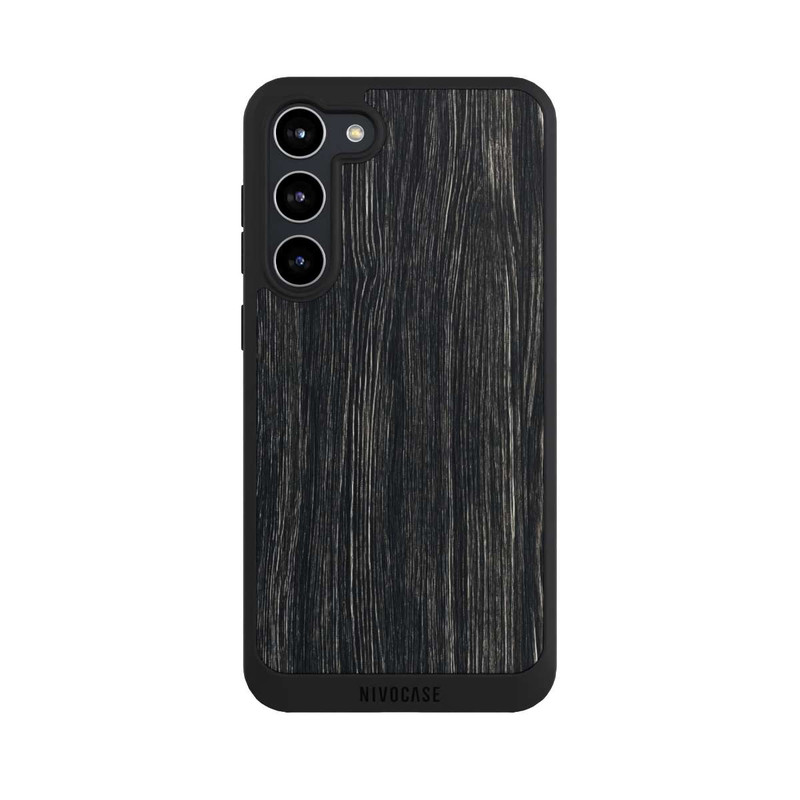 Galaxy S23 + NIVOpure Dunkle Holzstruktur