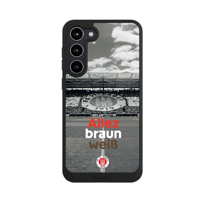 Galaxy S23 + NIVOpure FC St. Pauli Allez braun weiss