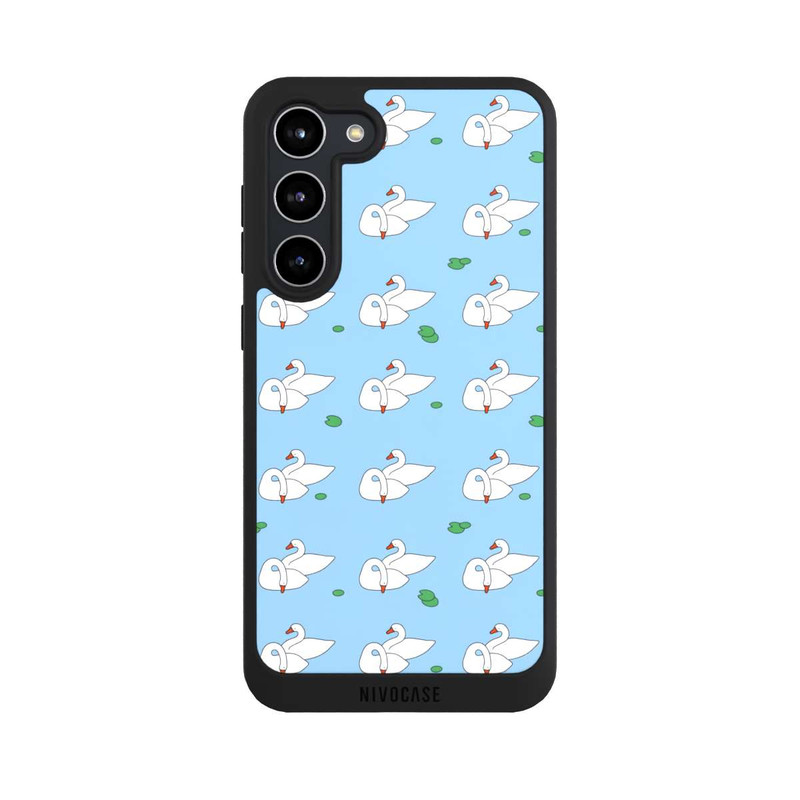 Galaxy S23 + NIVOpure Entenmuster Blauer Teich