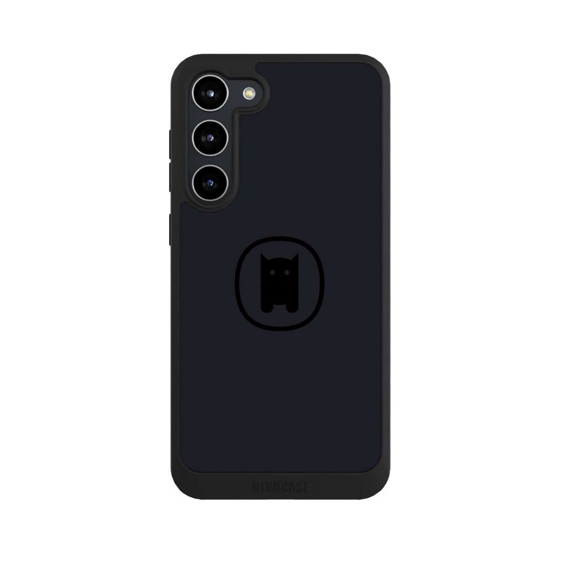 Galaxy S23 + NIVOpure Nivocase Logo Gross Schwarz Grau 