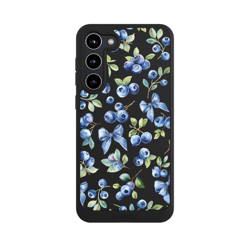Galaxy S23 + NIVOpure Blaubeere Schleifen Transparent mit KI