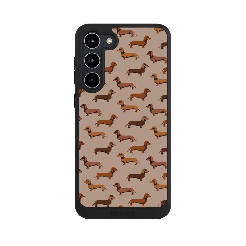 Galaxy S23 + NIVOpure Dackel Muster Braun