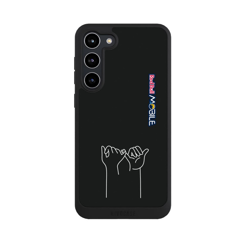 Galaxy S23 + NIVOpure Red Bull MOBILE Hände