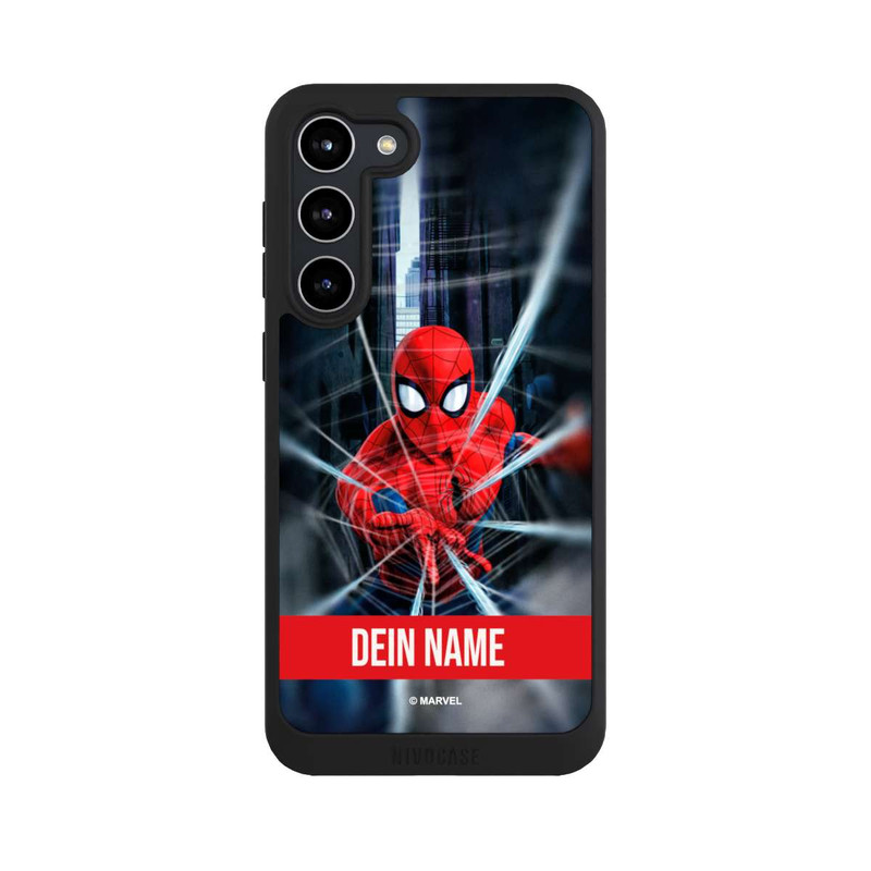 Galaxy S23 + NIVOpure Spiderman Webs in Action Personalisierbar