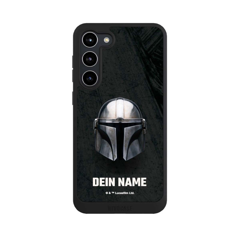 Galaxy S23 + NIVOpure Star Wars Mandalorian Black Helmet Personalisierbar
