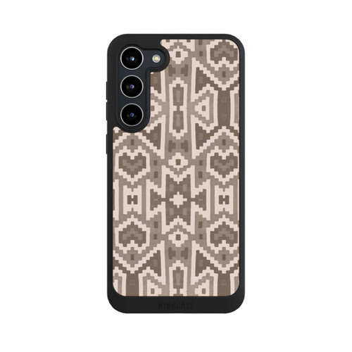 Samsung Galaxy S23+ NIVOpure Ikat Boho Muster Inka Braun
