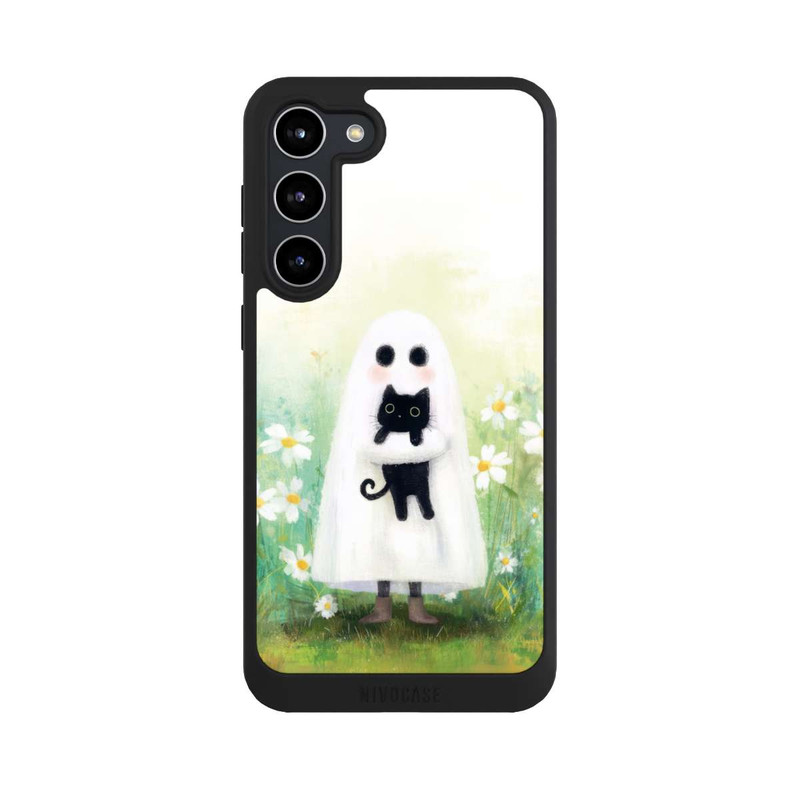 Galaxy S23 + NIVOpure Geist und Katze Halloween mit KI