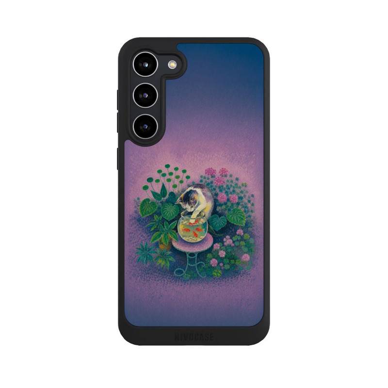Galaxy S23 + NIVOpure Goldfische von Matisse mit angelnder Katze mit KI